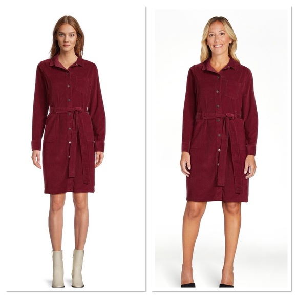 Time and Tru Dresses & Skirts - Time and Tru Women's Belted Utility Dress with Long Sleeves Dress | Size Small
